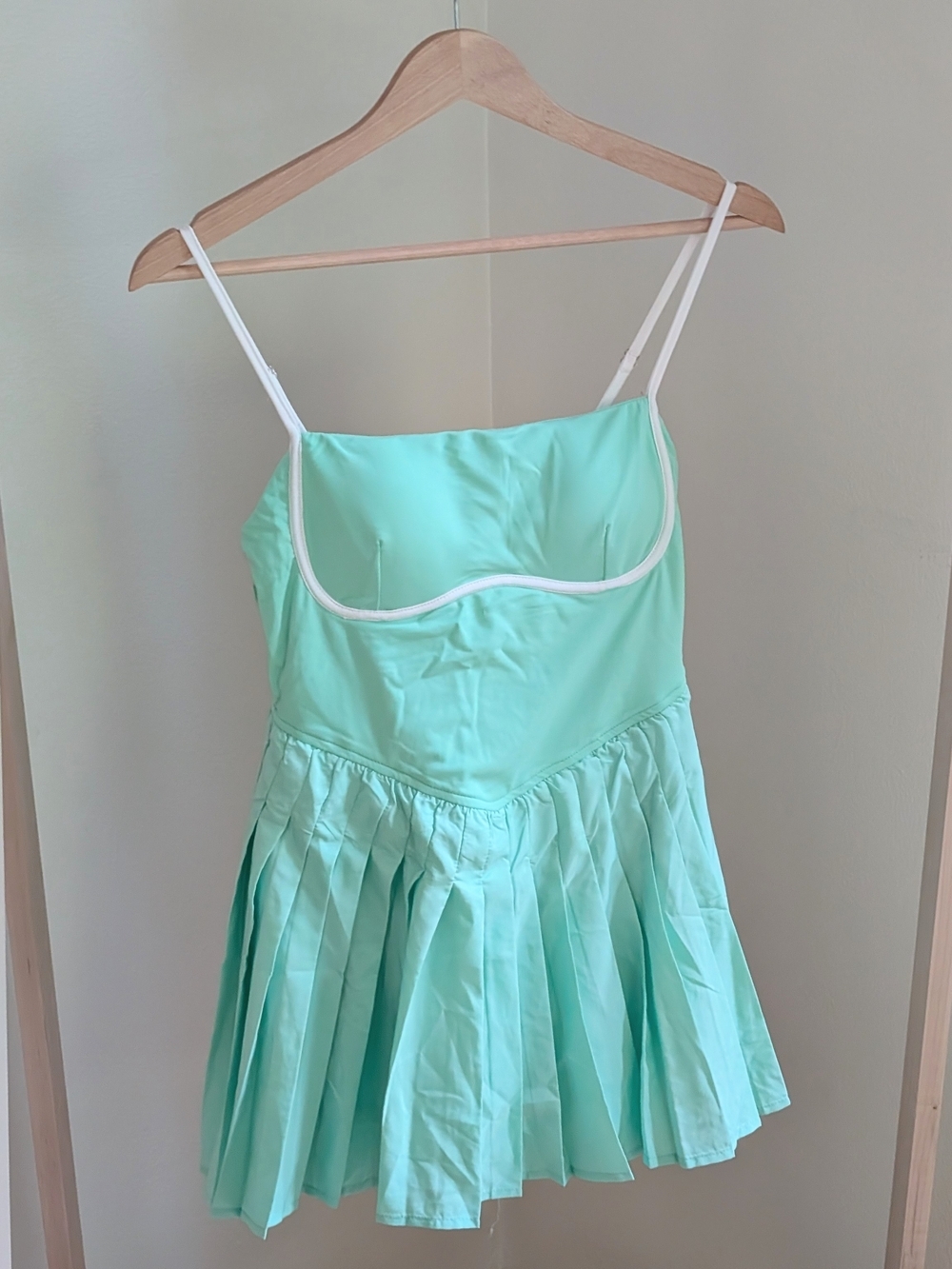 Altar'd State Mint Green Pleated Mini Dress - Picture 5 of 12